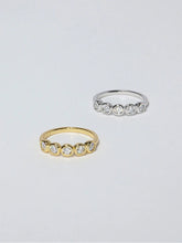 S925 Sterling Silver Moissanite Bubble Round Ring